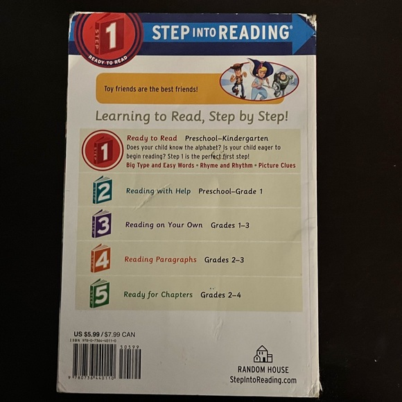5/$20 Step Into Reading step one ready to read children’s book Toy Story 4 - Picture 2 of 2
